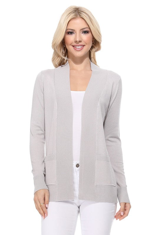 Women's Open Front Shrug Sweater Knit Cardigan | Zarnesh