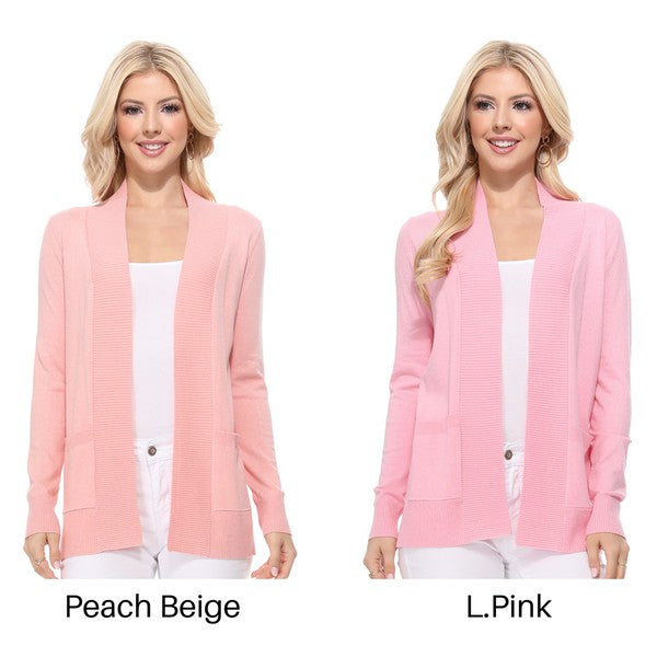 Women's Open Front Shrug Sweater Knit Cardigan | Zarnesh