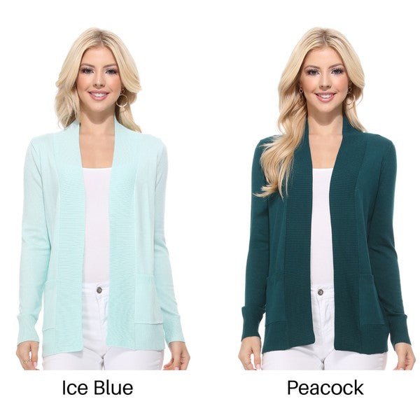 Women's Open Front Shrug Sweater Knit Cardigan | Zarnesh