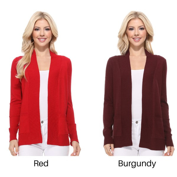 Women's Open Front Shrug Sweater Knit Cardigan | Zarnesh