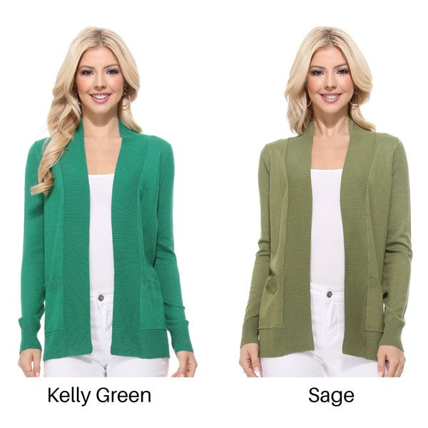 Women's Open Front Shrug Sweater Knit Cardigan | Zarnesh