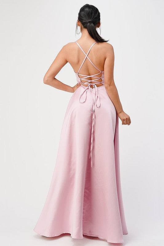 Women's Open Side Lace Up Back Spaghetti Zig Zag | Zarnesh