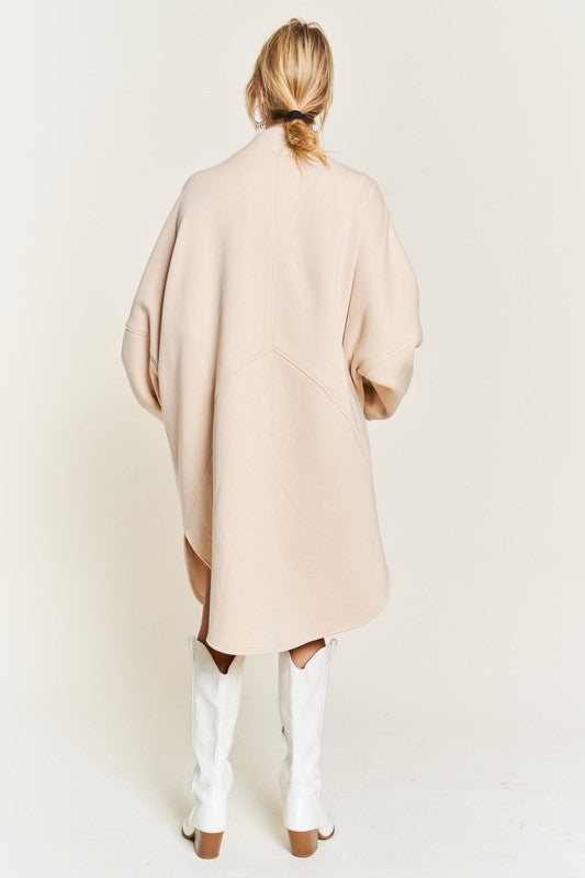 Women’s Oversized Beige Kimono Knit Cardigan Coat | Zarnesh