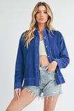 Women's Oversized Corduroy Front Button Daphne Jacket | Zarnesh
