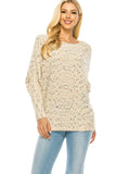 Women’s Oversized Knit Sweater with MultiColor Speckled Pattern | Zarnesh