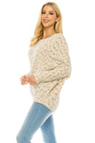 Women’s Oversized Knit Sweater with MultiColor Speckled Pattern | Zarnesh