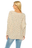 Women’s Oversized Knit Sweater with MultiColor Speckled Pattern | Zarnesh