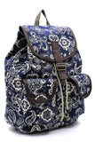 Women's Paisley Printed Canvas Backpack | Zarnesh