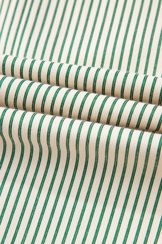 Women’s Patchwork Striped Chest Pocket Shirt Dress | Zarnesh