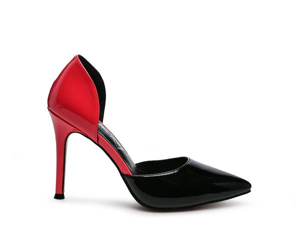 Women's Candy Cane Patent Pu Slip On Stiletto Heels |Zarnesh