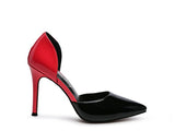 Women's Candy Cane Patent Pu Slip On Stiletto Heels |Zarnesh