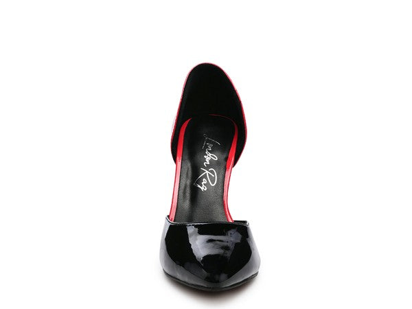 Women's Candy Cane Patent Pu Slip On Stiletto Heels |Zarnesh