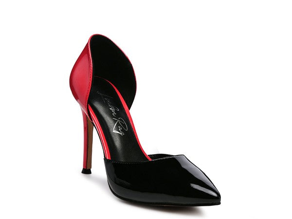 Women's Candy Cane Patent Pu Slip On Stiletto Heels |Zarnesh