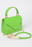 Women’s Patent Mini Gold Chain Strap Handbag | Zarnesh