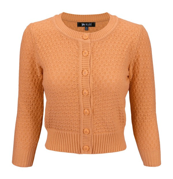 Women’s Pattern Cropped Knit Cardigan Sweater | Zarnesh
