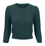 Women’s Pattern Cropped Knit Cardigan Sweater | Zarnesh