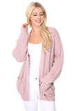 Women’s Chunky Waffle Knit Open Front Sweater Cardigan | Zarnesh
