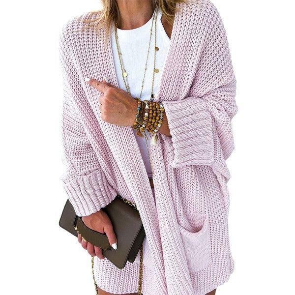 Women’s Oversized Open Front Fold Over Sleeve Cardigan | Zarnesh