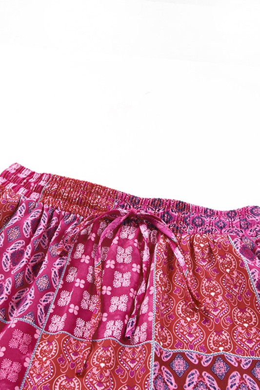 Women’s Tiered Paisley Ruffle A-Line Pocketed Maxi Skirt | Zarnesh