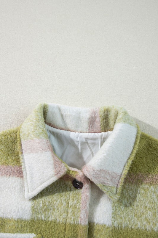 Women’s Plaid Button-Up Flap Pockets Shacket | Zarnesh