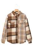 Women’s Plaid Button Down Double Flap Pocket Flannel Shacket | Zarnesh