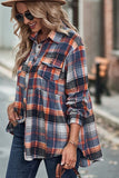 Women’s Plaid Button Down Peplum Shirt Long Sleeve | Zarnesh