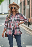 Women’s Plaid Button Down Peplum Shirt Long Sleeve | Zarnesh