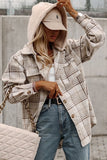 Women’s Plaid Buttoned Hood Removable Shacket Jacket | Zarnesh