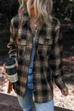Women’s Plaid Double Button-Up Flap Pocket Brushed Shacket | Zarnesh