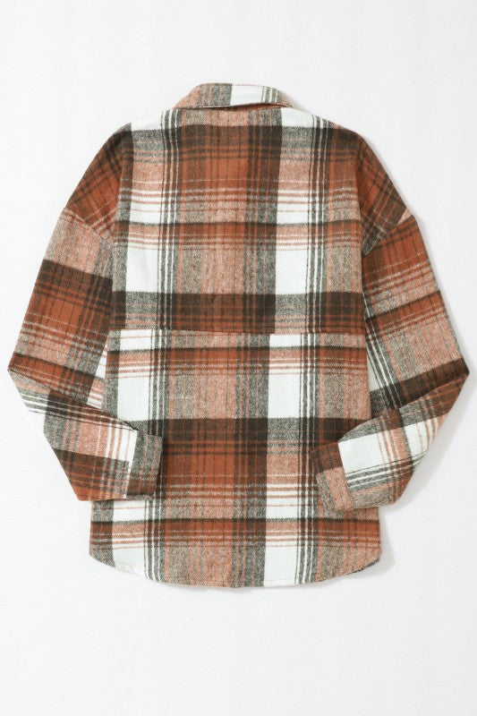 Women’s Plaid Flap Chest Pockets Flannel Shacket | Zarnesh