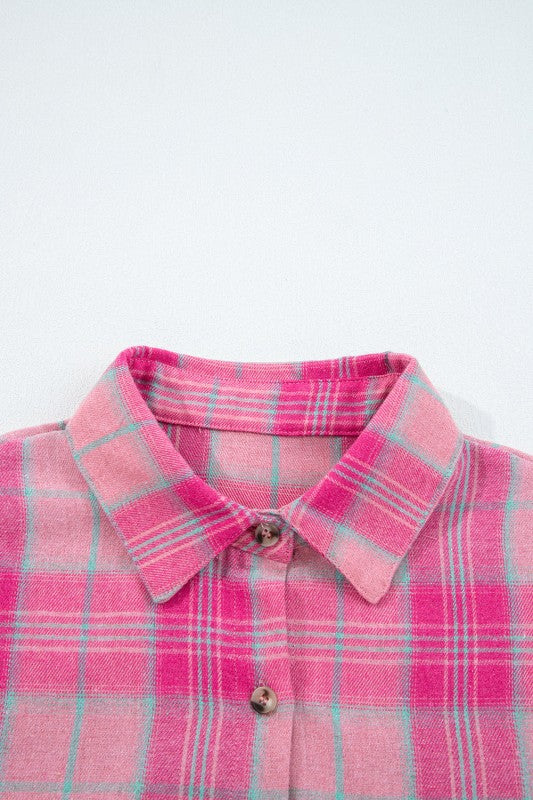 Women’s Plaid Long Sleeve Button-Up Shirt | Zarnesh