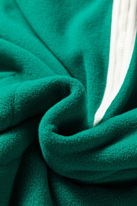 Women’s Plus Size Contrast Trim Fleece Half Zip Sweatshirt | Zarnesh