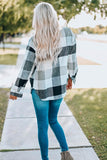 Women’s Plus Checkered Plaid Button-Up Pocketed Shacket | Zarnesh