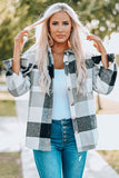Women’s Plus Checkered Plaid Button-Up Pocketed Shacket | Zarnesh