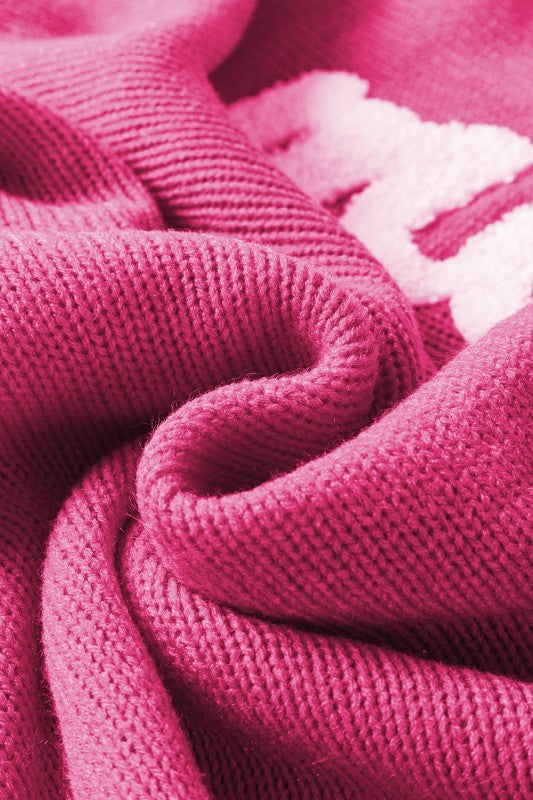 Women’s Plus Embroidered Merry Christmas Puff Sleeve Sweater | Zarnesh