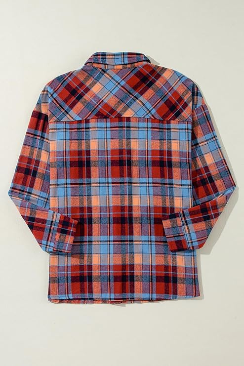 Women’s Plus Plaid Button Down Loose Vintage Shirt | Zarnesh