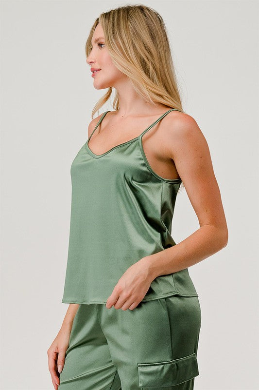 Women Plus Satin Tank Top | Zarnesh