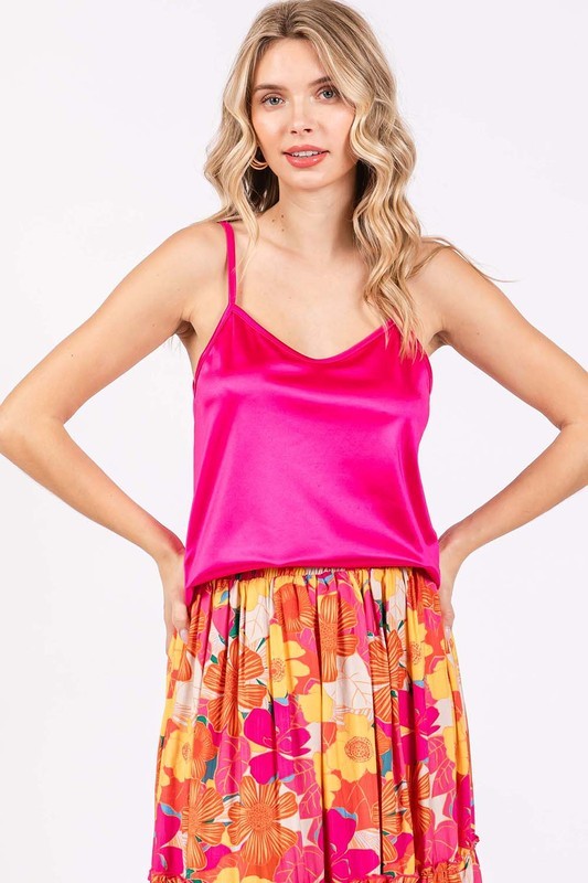 Women Plus Satin Tank Top | Zarnesh