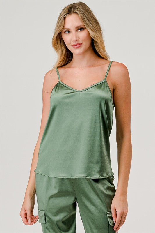 Women Plus Satin Tank Top | Zarnesh