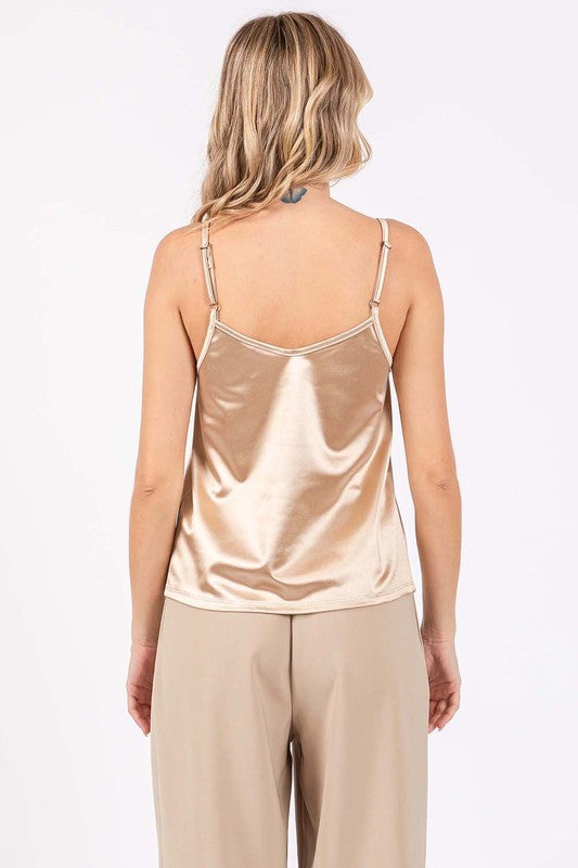 Women Plus Satin Tank Top | Zarnesh