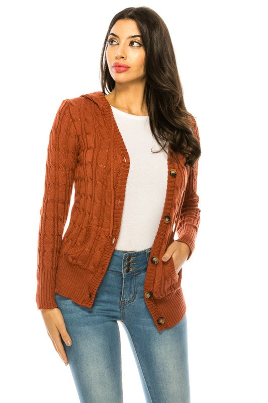 Women’s Plus Size Cable Knit Pockets Sweater | Zarnesh