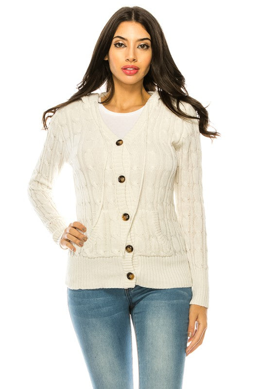 Women’s Plus Size Cable Knit Pockets Sweater | Zarnesh