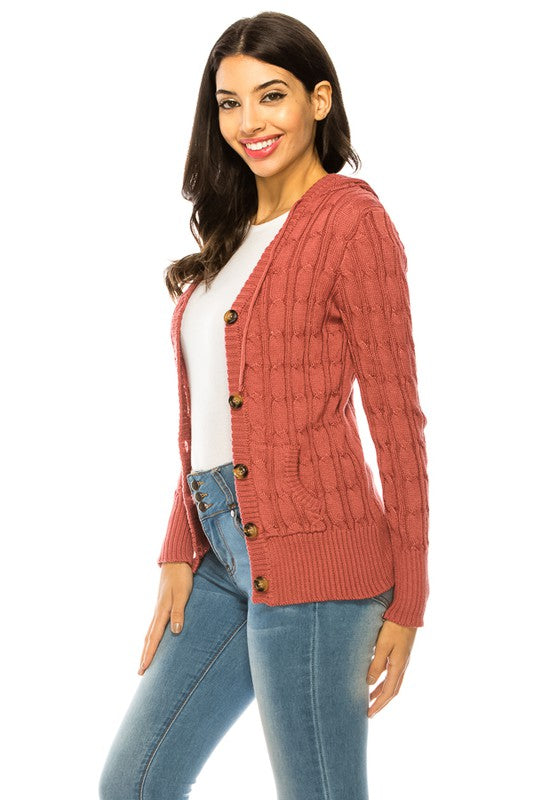 Women’s Plus Size Cable Knit Pockets Sweater | Zarnesh