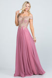 Women Plus Size Full Length Off Shoulder Chiffon Gown with Gold Lace Zarnesh