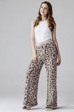 Women’s Plus Warm Soft Leopard Fuzzy Lounge Casual Pants | Zarnesh