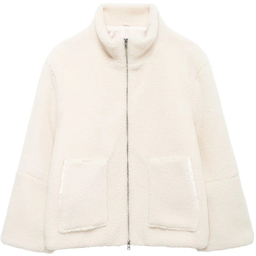 Women’s Plush Fleece Zip-up Faux Fur Jacket | Zarnesh
