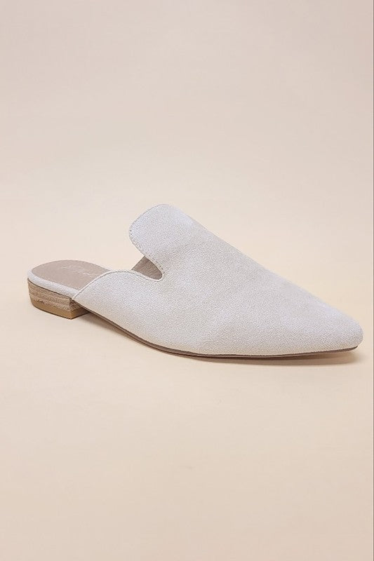 Women Gem-39 Pointed Toe Slip-On Mule Flats Zarnesh