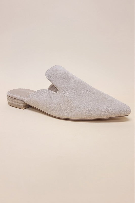 Women Gem-39 Pointed Toe Slip-On Mule Flats Zarnesh