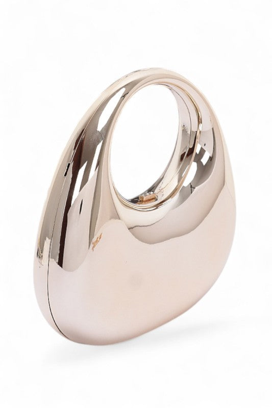 Women's Polished Molded Top Handle Clutch | Zarnesh