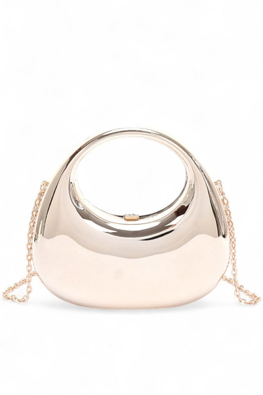Women's Polished Molded Top Handle Clutch | Zarnesh